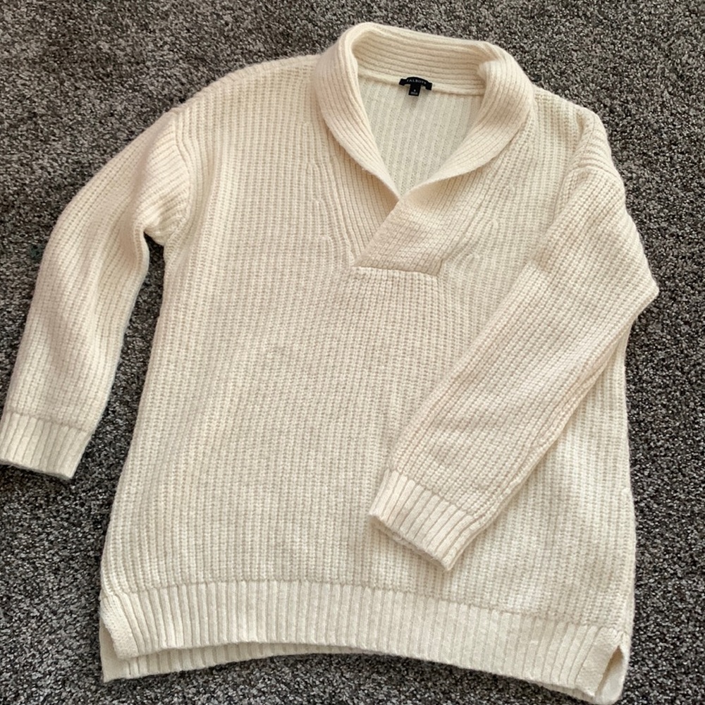 Talbots cream knit sweater